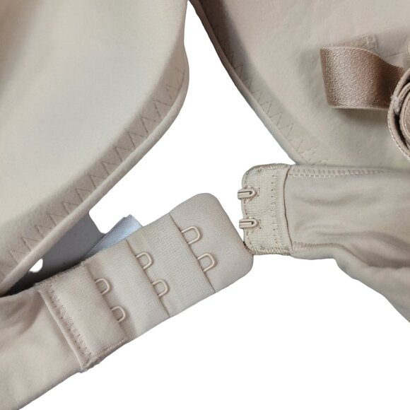 Wacoal Perfect Wire Free Bra Tan Nude 34D Adj Seamless Wireless T Shirt 852189 - Picture 7 of 10